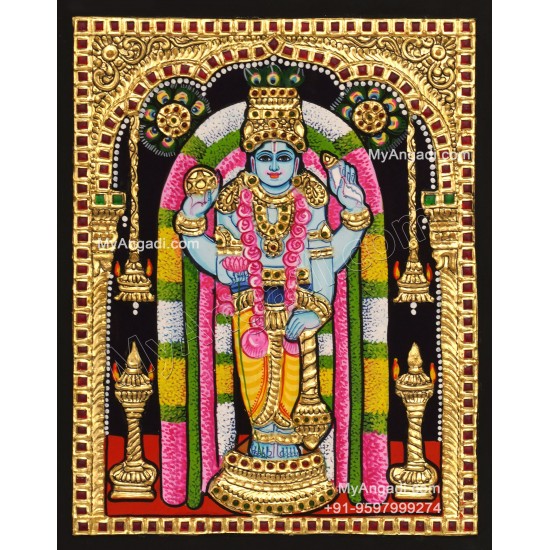 Guruvayoorappan Tanjore Painting