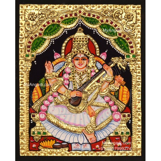 Saraswathi Tanjore Painting