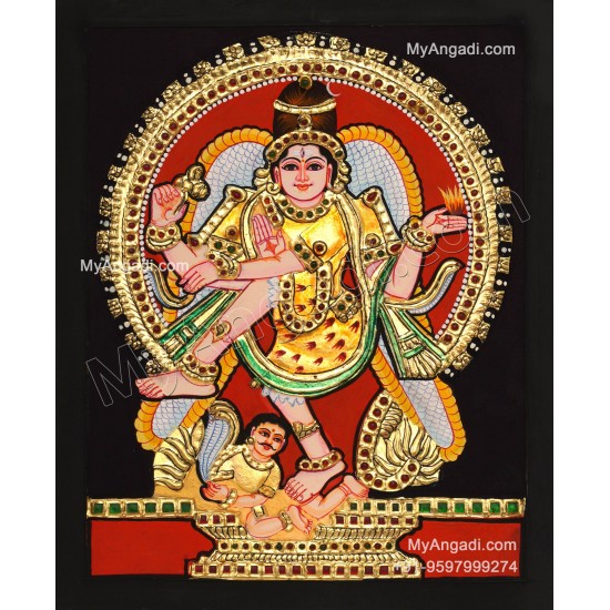 Natarajar Dance Tanjore Painting, Nataraja Tanjore Painting