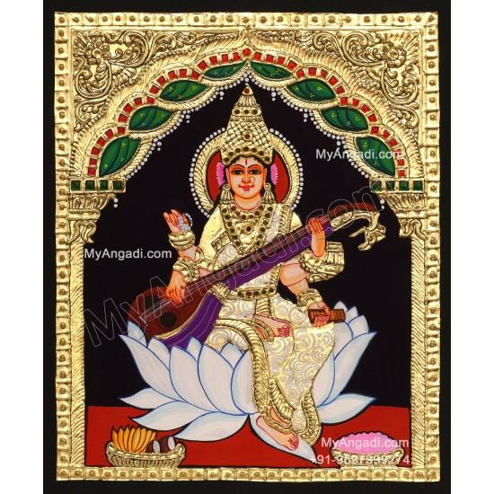 Saraswathi Tanjore Painting
