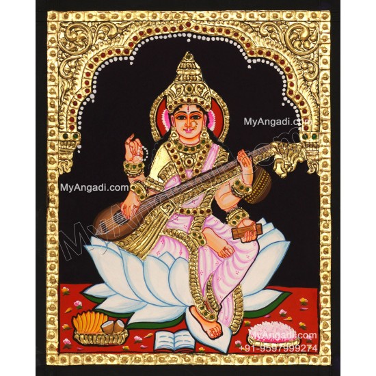 Saraswathi Tanjore Painting Saraswathi Tanjore Painting
