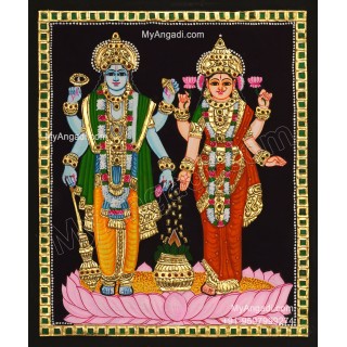 Vishnu Lakshmi Tanjore Painting