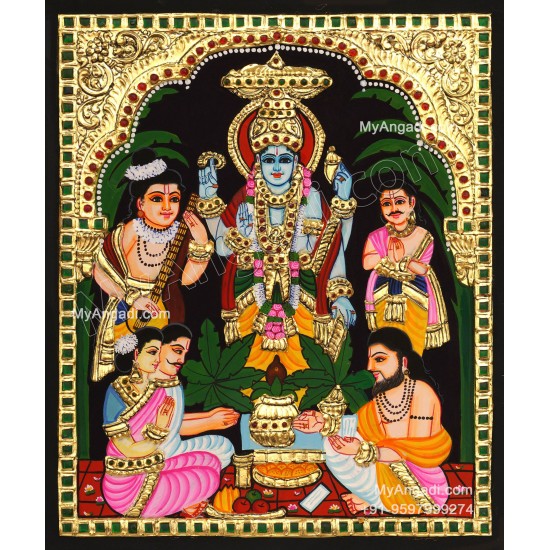 Sathya Narayana Swami Tanjore Painting