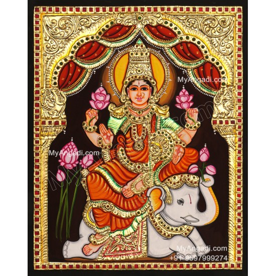 Gajalakshmi Tanjore Painting