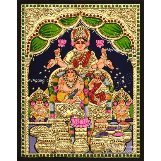 Kuber Lakshmi Tanjore Painting