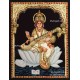 Embossed Saraswathi  3D Tanjore Painting