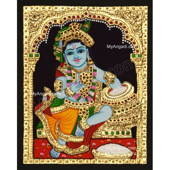 Butter Krishna Tanjore Painting