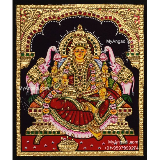Gajalakshmi Tanjore Painting