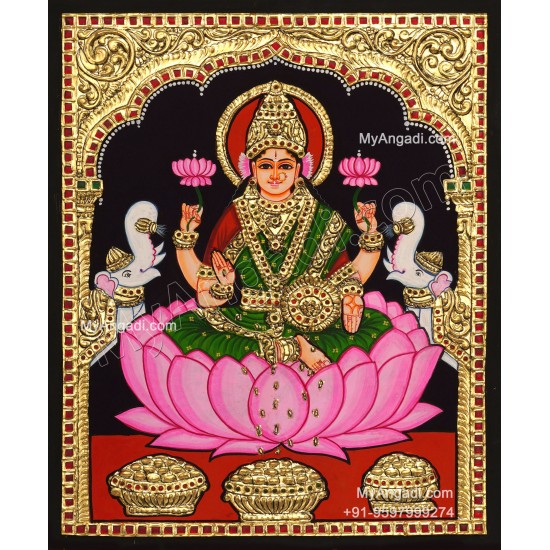 Gajalakshmi Tanjore Painting