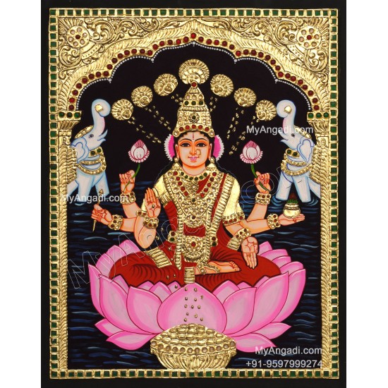 Gajalakshmi Tanjore Painting 