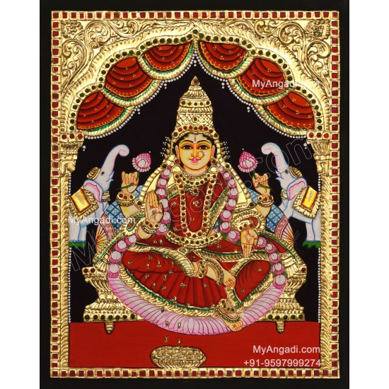 Gajalakshmi Tanjore Painting