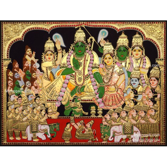 Ramar Pattabhisekam Tanjore Painting