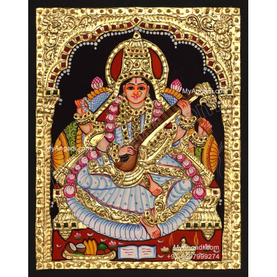 Saraswathi Tanjore Painting