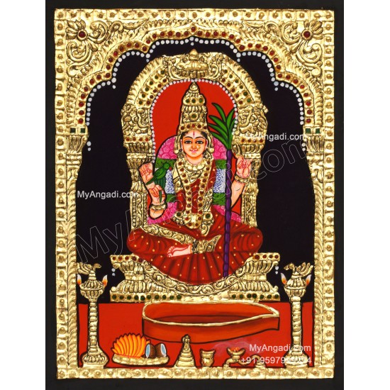 Kamatchi Amman Tanjore Painting