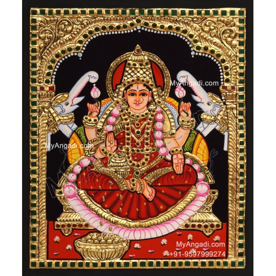 Gajalakshmi Tanjore Painting