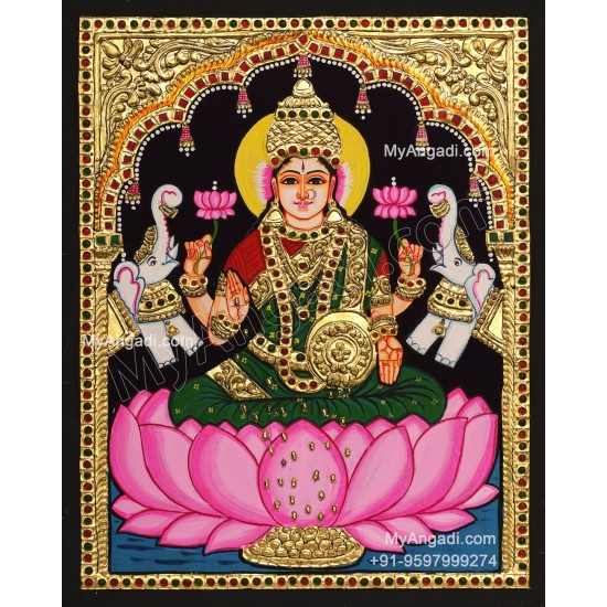 Gaja Lakshmi Tanjore Painting