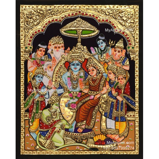Ramar Pattabhisekam Tanjore Painting