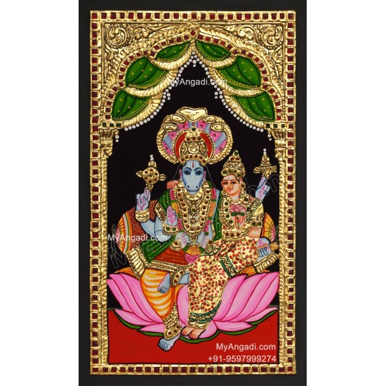 Hayagreeva Lakshmi Tanjore Painting
