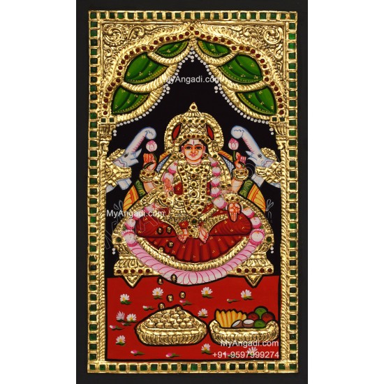 Gajalakshmi Tanjore Painting