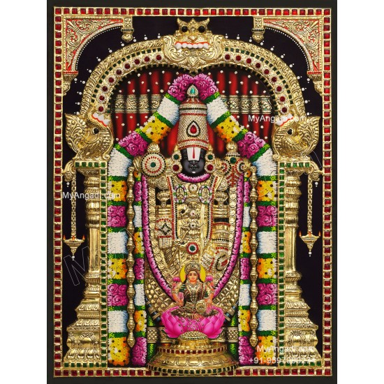 3d Balaji Lakshmi Tanjore Painting