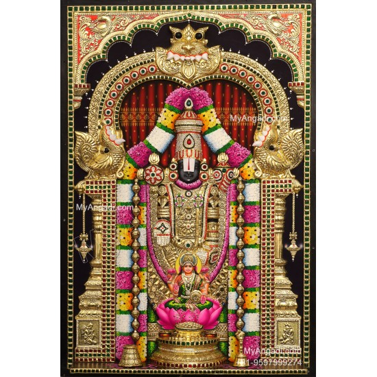 Balaji Lakshmi 3D Tanjore Painting