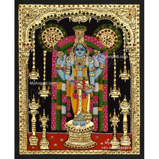 Guruvayurappan Tanjore Painting, Guruvayurappan Tanjore Painting