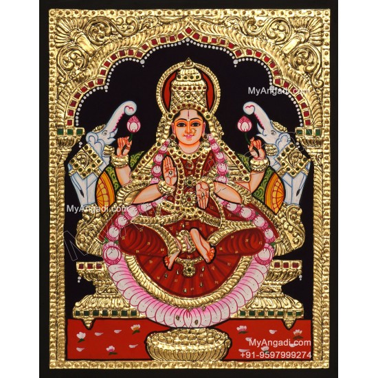 Gajalakshmi Tanjore Painting