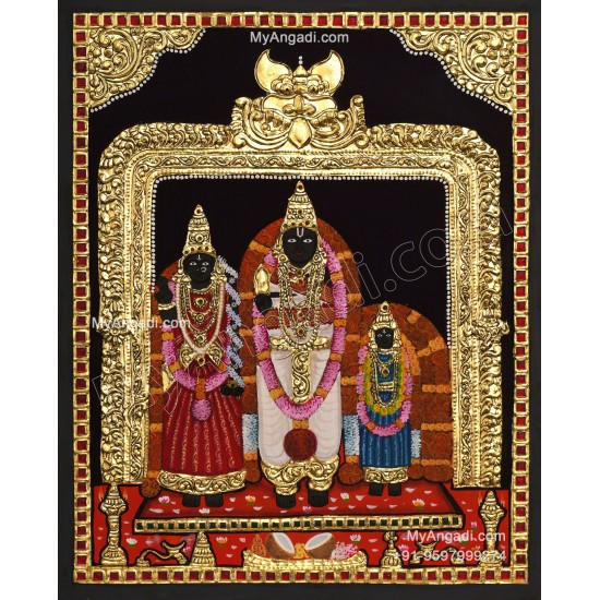 Sree Laxmi Amma Vengudupathy Naidu Lingamma Devi Tanjore Painting