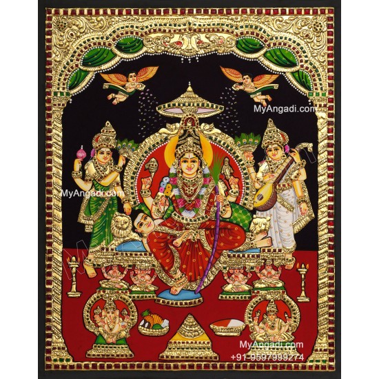 Raja Rajeshwari Tanjore Painting