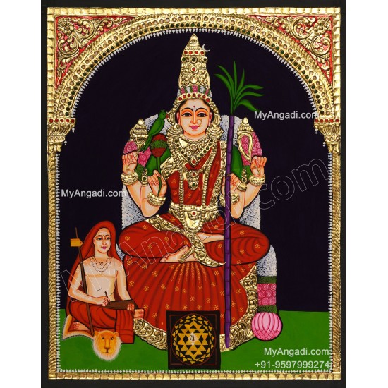 Kamatchi Amman Tanjore Painting