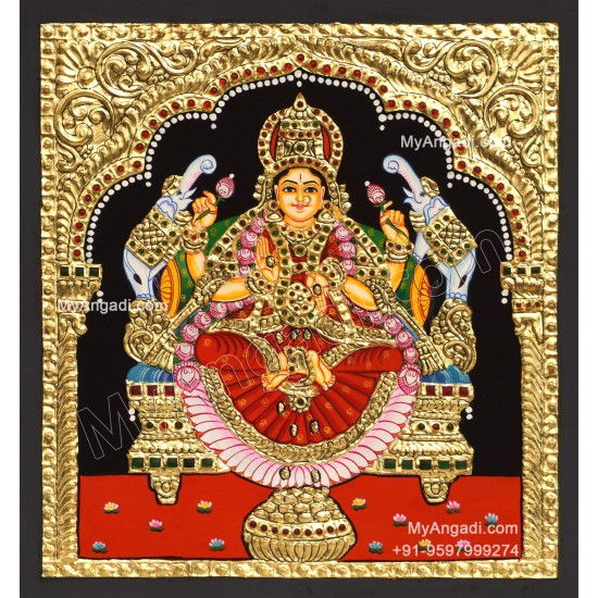 Gajalakshmi Tanjore Painting