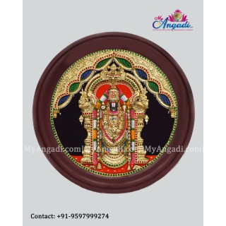 3D Balaji Round Tanjore Painting