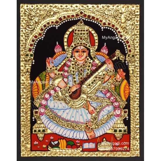 Saraswathi Tanjore Painting