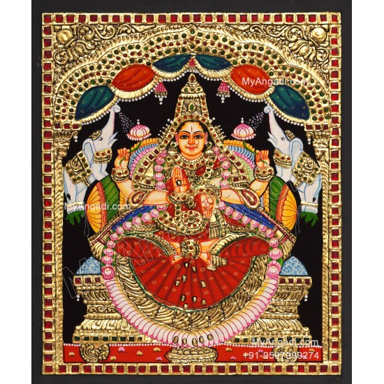 Gajalakshmi Tanjore Painting