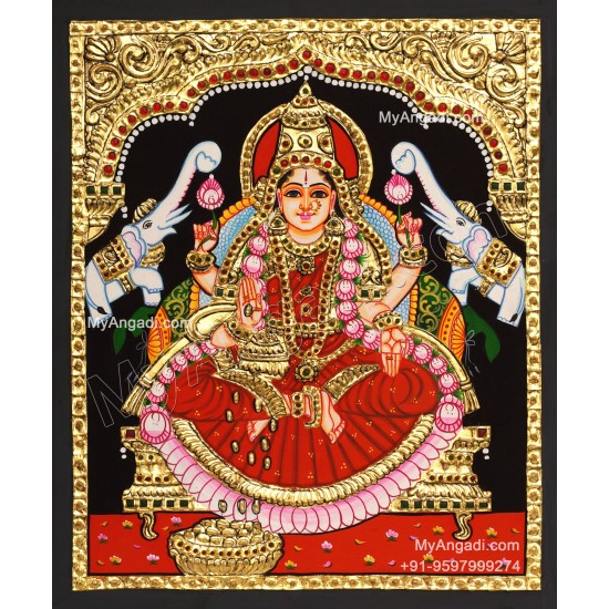 Gajalakshmi Tanjore Painting