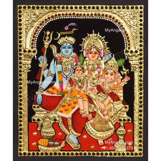 Shiva Family Tanjore Painting