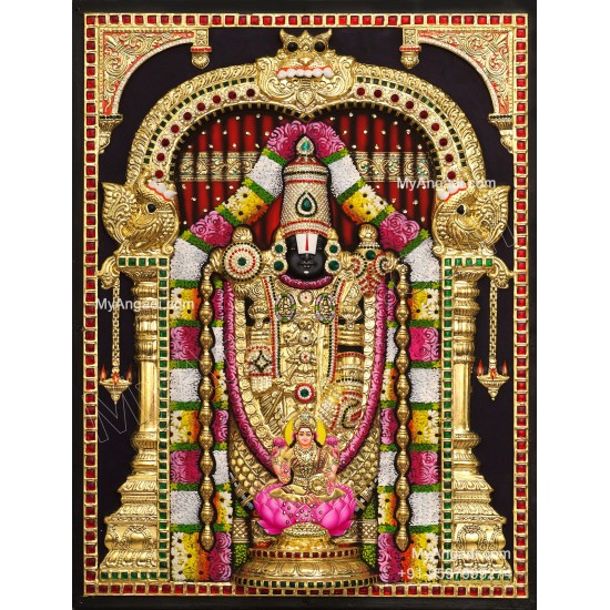 3d Balaji Lakshmi Tanjore Painting