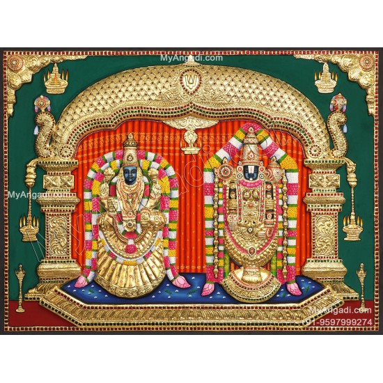 3D Balaji Thayar Tanjore Painting