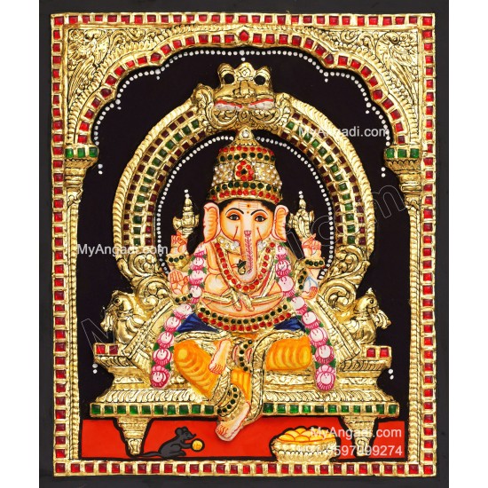 3D Ganesha Tanjore Painting