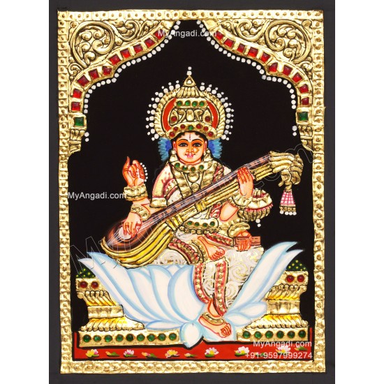 Saraswathi Tanjore Painting