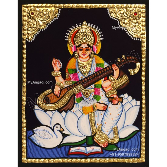 Saraswathi Tanjore Painting