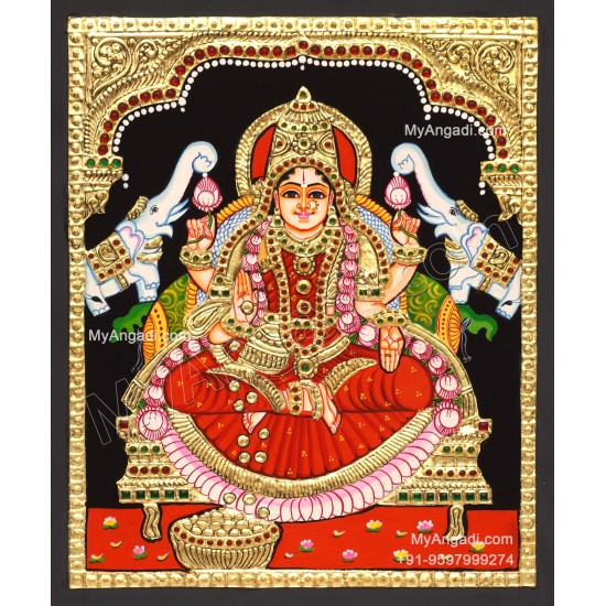 Gajalakshmi Tanjore Painting