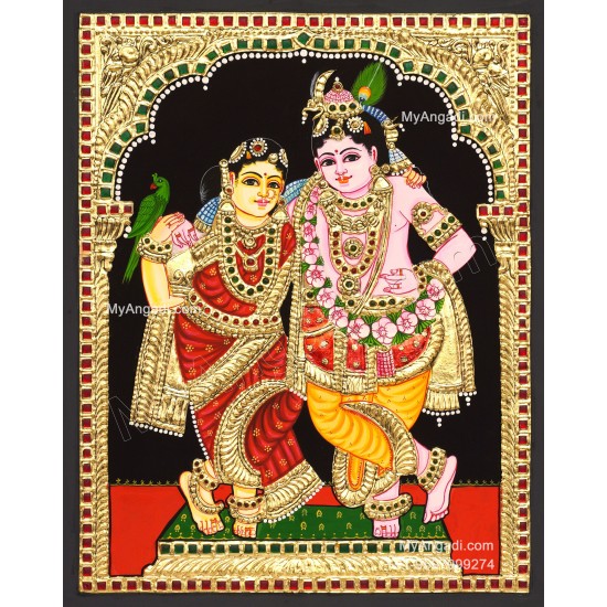 Radha Krishna Tanjore Painting