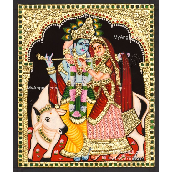 Radha Krishna Tanjore Painting