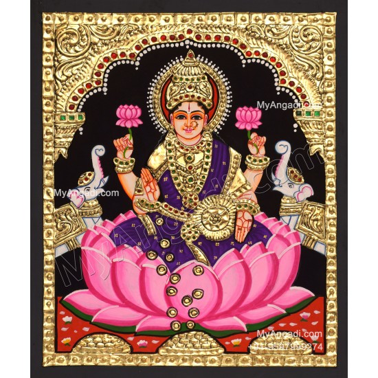 Gajalakshmi Tanjore Painting