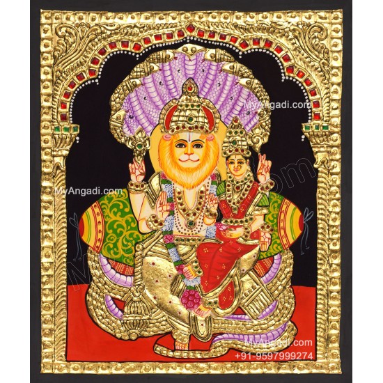 Lakshmi Narasimhar Tanjore Painting