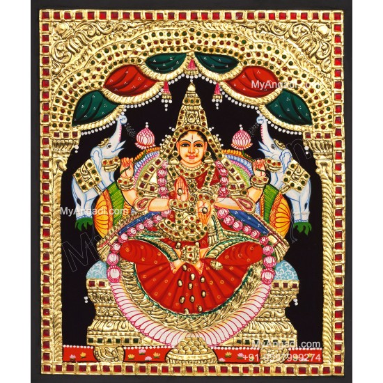 Gajalakshmi Tanjore Painting