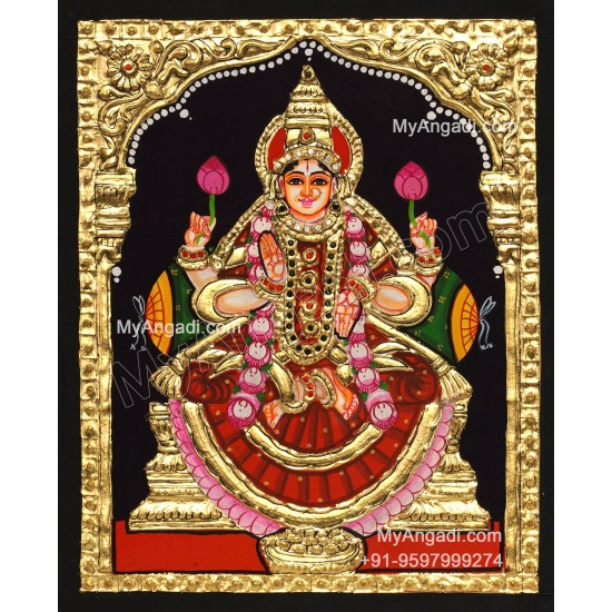 6 God - Ganesha, Lakshmi, Saraswathi, Balaji, Murugan,Kamatchi Tanjore Paintings