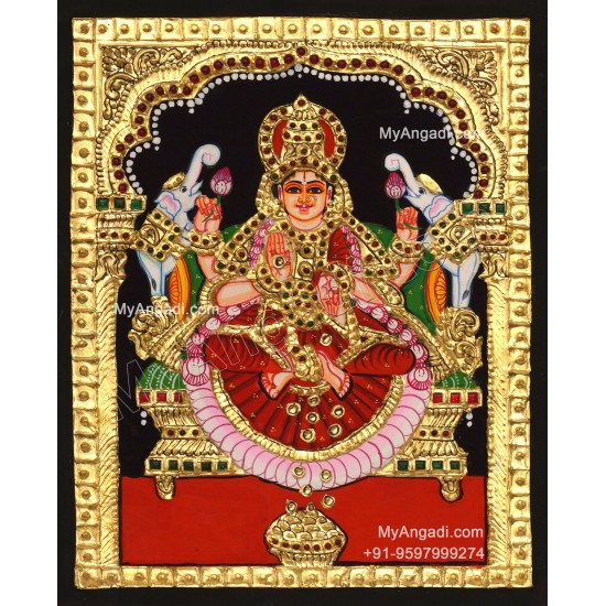 Gajalakshmi Tanjore Painting