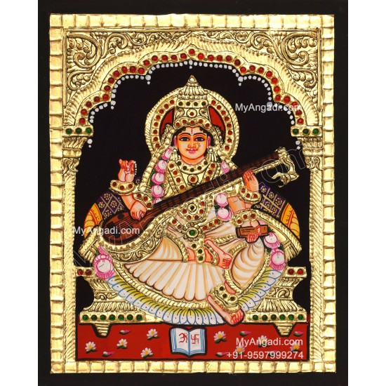 Saraswathi Tanjore Painting